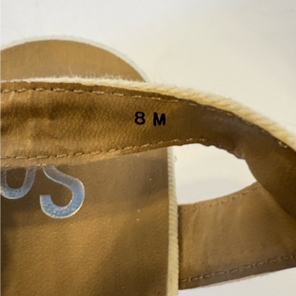 Sonoma Taffy white woven open toe wedge cork heel sandals size 8M - Picture 10 of 13